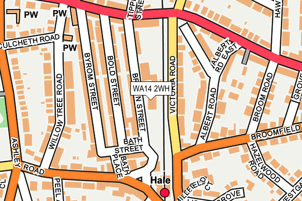 WA14 2WH map - OS OpenMap – Local (Ordnance Survey) WA14 2WH map - OS OpenMap – Local (Ordnance Survey)