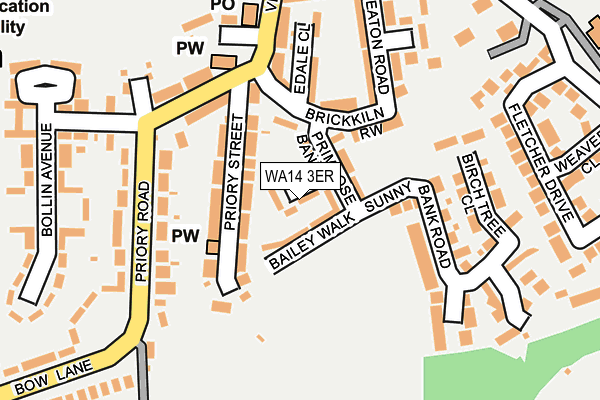 WA14 3ER map - OS OpenMap – Local (Ordnance Survey) WA14 3ER map - OS OpenMap – Local (Ordnance Survey)