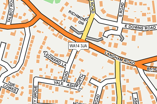 WA14 3JA map - OS OpenMap – Local (Ordnance Survey) WA14 3JA map - OS OpenMap – Local (Ordnance Survey)