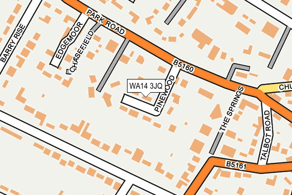 WA14 3JQ map - OS OpenMap – Local (Ordnance Survey) WA14 3JQ map - OS OpenMap – Local (Ordnance Survey)
