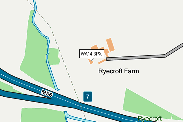 WA14 3PX map - OS OpenMap – Local (Ordnance Survey) WA14 3PX map - OS OpenMap – Local (Ordnance Survey)