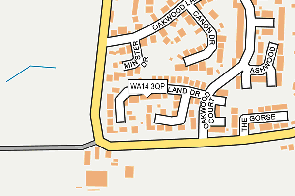WA14 3QP map - OS OpenMap – Local (Ordnance Survey) WA14 3QP map - OS OpenMap – Local (Ordnance Survey)