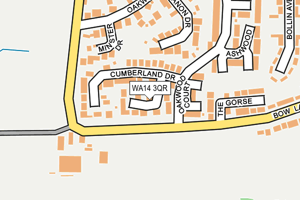 WA14 3QR map - OS OpenMap – Local (Ordnance Survey) WA14 3QR map - OS OpenMap – Local (Ordnance Survey)