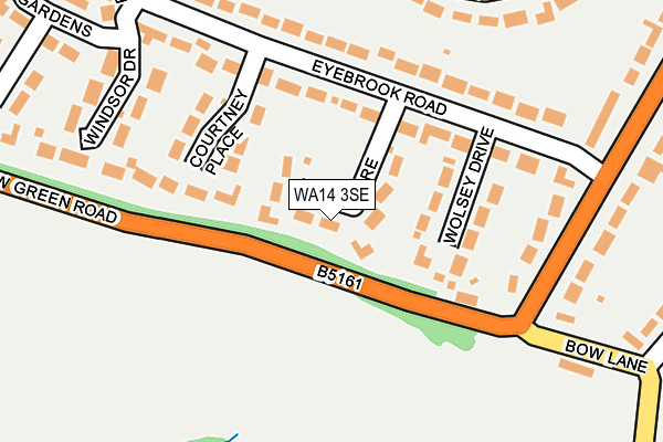 WA14 3SE map - OS OpenMap – Local (Ordnance Survey) WA14 3SE map - OS OpenMap – Local (Ordnance Survey)