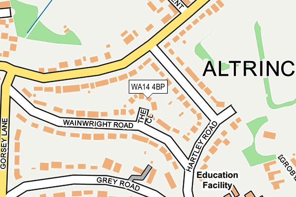 WA14 4BP map - OS OpenMap – Local (Ordnance Survey) WA14 4BP map - OS OpenMap – Local (Ordnance Survey)