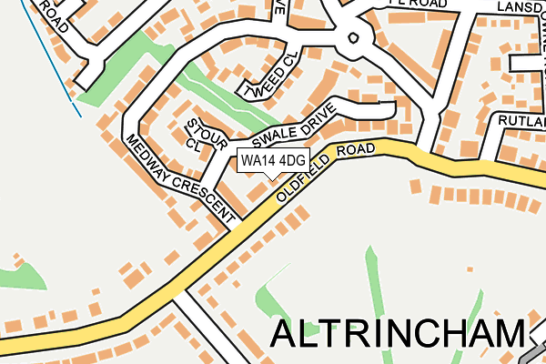 WA14 4DG map - OS OpenMap – Local (Ordnance Survey) WA14 4DG map - OS OpenMap – Local (Ordnance Survey)