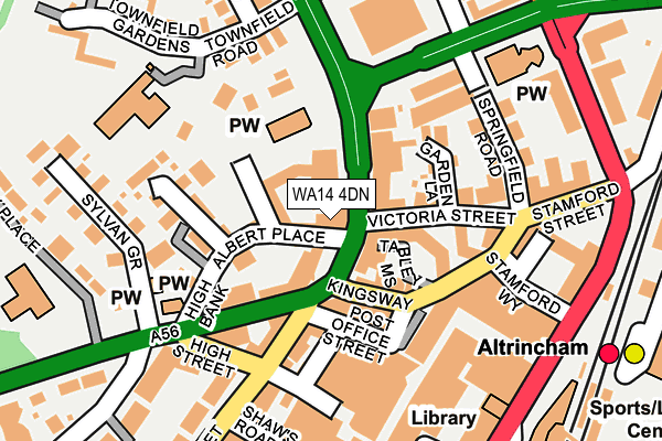 WA14 4DN map - OS OpenMap – Local (Ordnance Survey) WA14 4DN map - OS OpenMap – Local (Ordnance Survey)