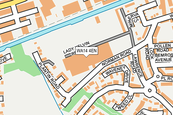 WA14 4EN map - OS OpenMap – Local (Ordnance Survey) WA14 4EN map - OS OpenMap – Local (Ordnance Survey)
