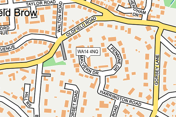 WA14 4NQ map - OS OpenMap – Local (Ordnance Survey) WA14 4NQ map - OS OpenMap – Local (Ordnance Survey)