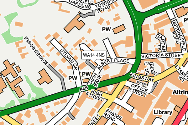 WA14 4NS map - OS OpenMap – Local (Ordnance Survey) WA14 4NS map - OS OpenMap – Local (Ordnance Survey)