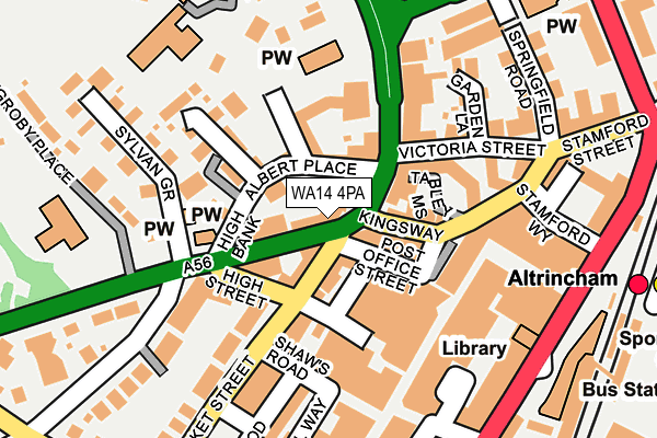 WA14 4PA map - OS OpenMap – Local (Ordnance Survey) WA14 4PA map - OS OpenMap – Local (Ordnance Survey)