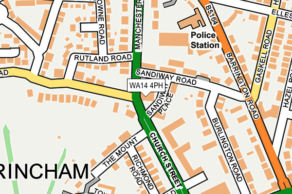 WA14 4PH map - OS OpenMap – Local (Ordnance Survey) WA14 4PH map - OS OpenMap – Local (Ordnance Survey)