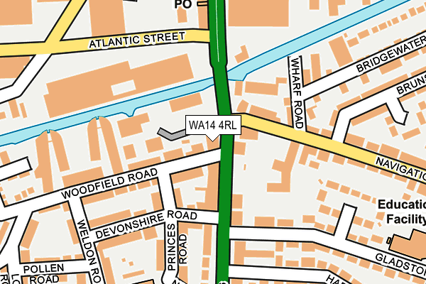 WA14 4RL map - OS OpenMap – Local (Ordnance Survey) WA14 4RL map - OS OpenMap – Local (Ordnance Survey)