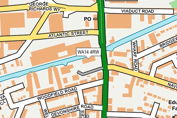 WA14 4RW map - OS OpenMap – Local (Ordnance Survey)
