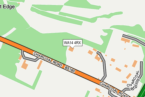 WA14 4RX map - OS OpenMap – Local (Ordnance Survey) WA14 4RX map - OS OpenMap – Local (Ordnance Survey)
