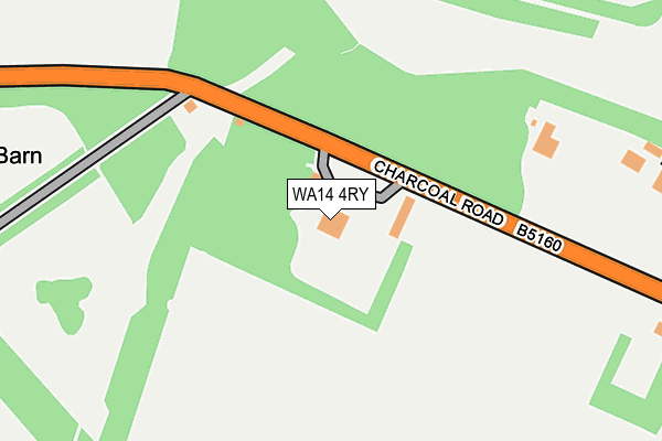 WA14 4RY map - OS OpenMap – Local (Ordnance Survey) WA14 4RY map - OS OpenMap – Local (Ordnance Survey)