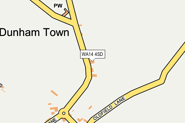 WA14 4SD map - OS OpenMap – Local (Ordnance Survey) WA14 4SD map - OS OpenMap – Local (Ordnance Survey)