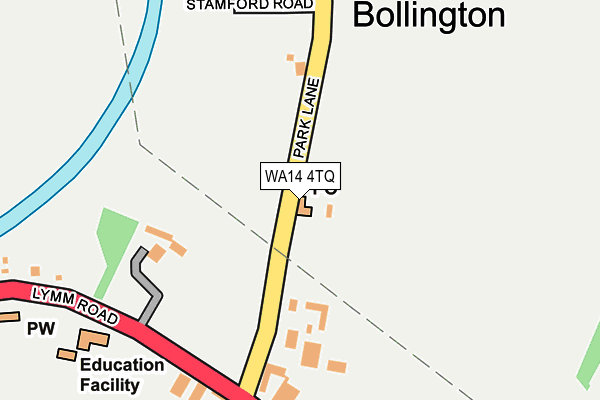 WA14 4TQ map - OS OpenMap – Local (Ordnance Survey) WA14 4TQ map - OS OpenMap – Local (Ordnance Survey)