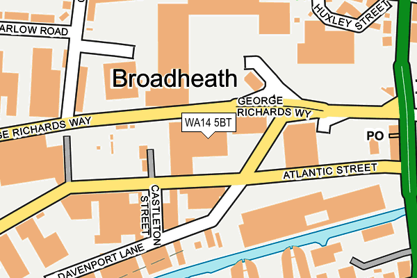 WA14 5BT map - OS OpenMap – Local (Ordnance Survey) WA14 5BT map - OS OpenMap – Local (Ordnance Survey)