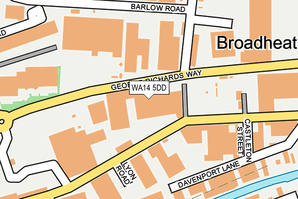 WA14 5DD map - OS OpenMap – Local (Ordnance Survey) WA14 5DD map - OS OpenMap – Local (Ordnance Survey)