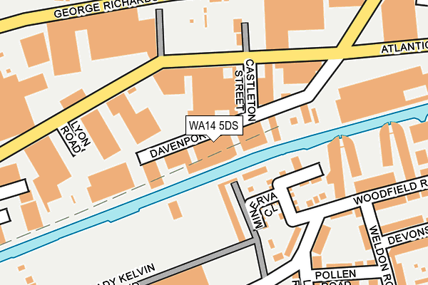 WA14 5DS map - OS OpenMap – Local (Ordnance Survey) WA14 5DS map - OS OpenMap – Local (Ordnance Survey)
