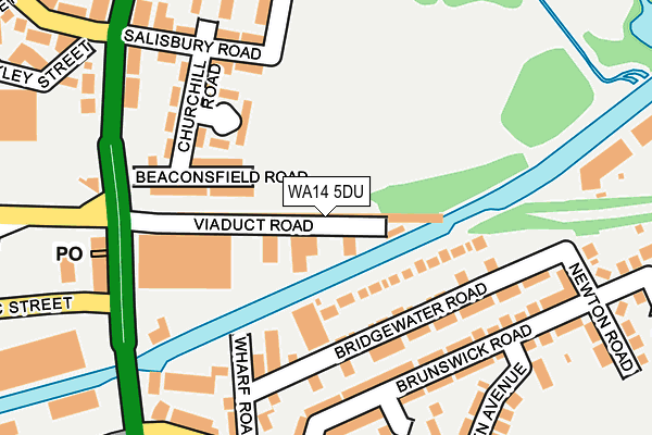 WA14 5DU map - OS OpenMap – Local (Ordnance Survey) WA14 5DU map - OS OpenMap – Local (Ordnance Survey)