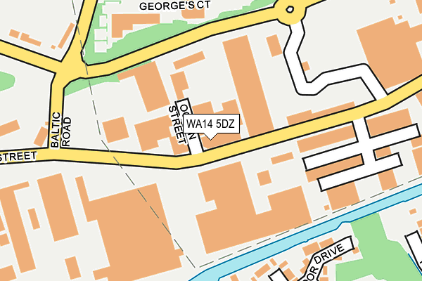 WA14 5DZ map - OS OpenMap – Local (Ordnance Survey) WA14 5DZ map - OS OpenMap – Local (Ordnance Survey)