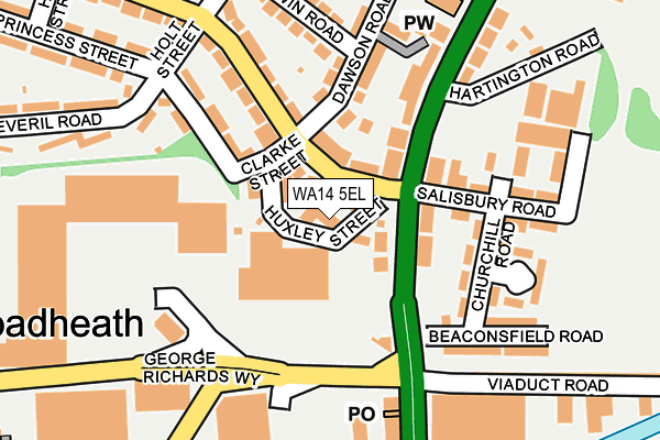 WA14 5EL map - OS OpenMap – Local (Ordnance Survey) WA14 5EL map - OS OpenMap – Local (Ordnance Survey)