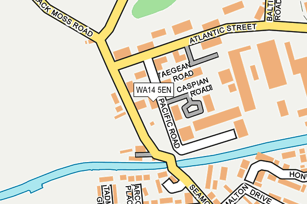 WA14 5EN map - OS OpenMap – Local (Ordnance Survey) WA14 5EN map - OS OpenMap – Local (Ordnance Survey)