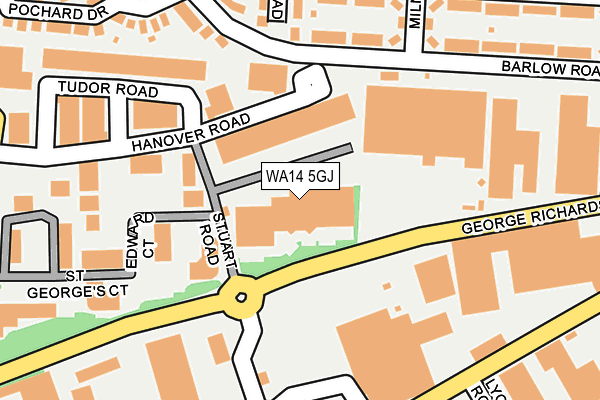 WA14 5GJ map - OS OpenMap – Local (Ordnance Survey) WA14 5GJ map - OS OpenMap – Local (Ordnance Survey)