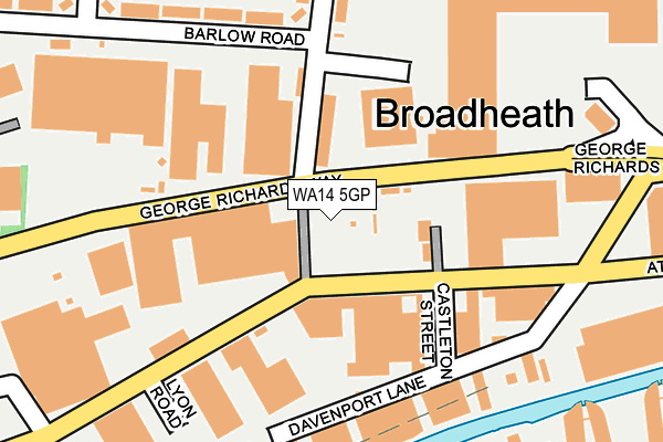 WA14 5GP map - OS OpenMap – Local (Ordnance Survey) WA14 5GP map - OS OpenMap – Local (Ordnance Survey)