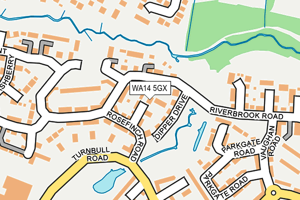 WA14 5GX map - OS OpenMap – Local (Ordnance Survey) WA14 5GX map - OS OpenMap – Local (Ordnance Survey)
