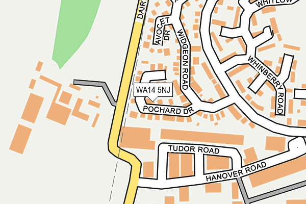 WA14 5NJ map - OS OpenMap – Local (Ordnance Survey) WA14 5NJ map - OS OpenMap – Local (Ordnance Survey)