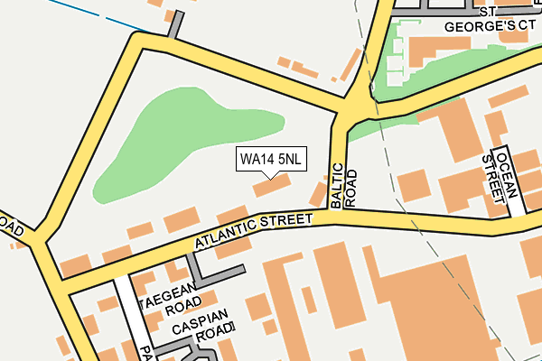 WA14 5NL map - OS OpenMap – Local (Ordnance Survey) WA14 5NL map - OS OpenMap – Local (Ordnance Survey)
