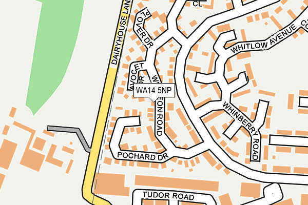 WA14 5NP map - OS OpenMap – Local (Ordnance Survey) WA14 5NP map - OS OpenMap – Local (Ordnance Survey)