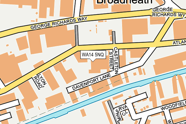 WA14 5NQ map - OS OpenMap – Local (Ordnance Survey) WA14 5NQ map - OS OpenMap – Local (Ordnance Survey)