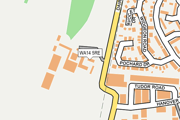 WA14 5RE map - OS OpenMap – Local (Ordnance Survey) WA14 5RE map - OS OpenMap – Local (Ordnance Survey)