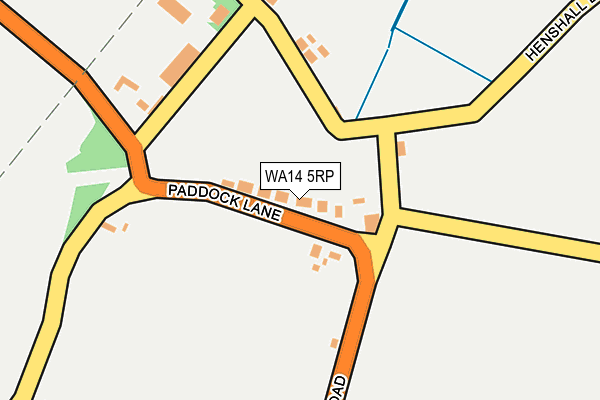 WA14 5RP map - OS OpenMap – Local (Ordnance Survey)