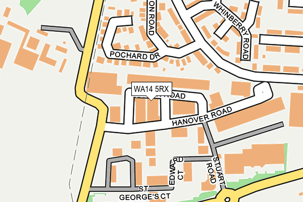 WA14 5RX map - OS OpenMap – Local (Ordnance Survey) WA14 5RX map - OS OpenMap – Local (Ordnance Survey)