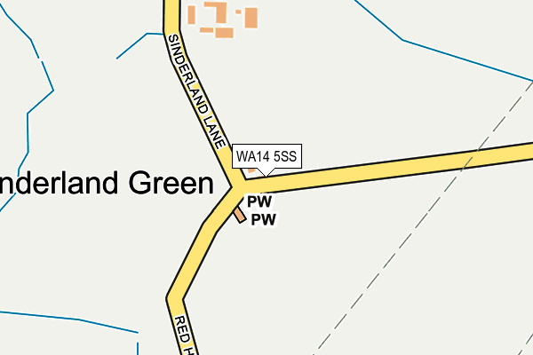 WA14 5SS map - OS OpenMap – Local (Ordnance Survey) WA14 5SS map - OS OpenMap – Local (Ordnance Survey)
