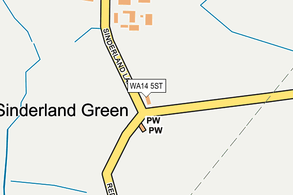 WA14 5ST map - OS OpenMap – Local (Ordnance Survey) WA14 5ST map - OS OpenMap – Local (Ordnance Survey)