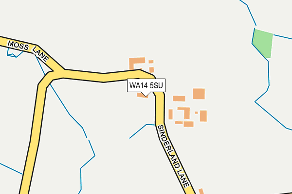WA14 5SU map - OS OpenMap – Local (Ordnance Survey) WA14 5SU map - OS OpenMap – Local (Ordnance Survey)