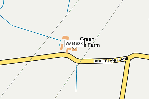 WA14 5SX map - OS OpenMap – Local (Ordnance Survey) WA14 5SX map - OS OpenMap – Local (Ordnance Survey)