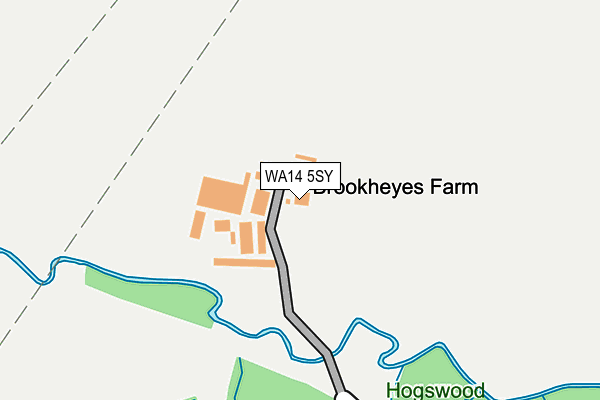 WA14 5SY map - OS OpenMap – Local (Ordnance Survey) WA14 5SY map - OS OpenMap – Local (Ordnance Survey)