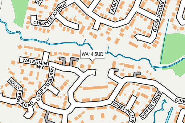 WA14 5UD map - OS OpenMap – Local (Ordnance Survey) WA14 5UD map - OS OpenMap – Local (Ordnance Survey)