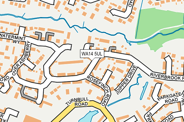 WA14 5UL map - OS OpenMap – Local (Ordnance Survey) WA14 5UL map - OS OpenMap – Local (Ordnance Survey)