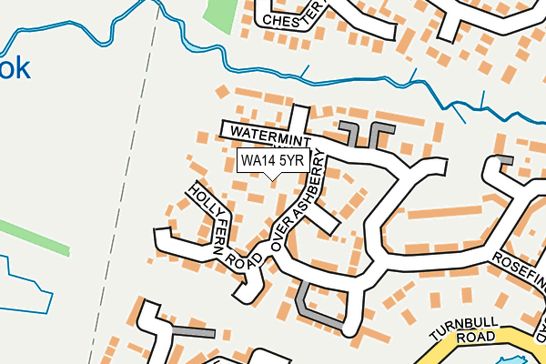 WA14 5YR map - OS OpenMap – Local (Ordnance Survey) WA14 5YR map - OS OpenMap – Local (Ordnance Survey)