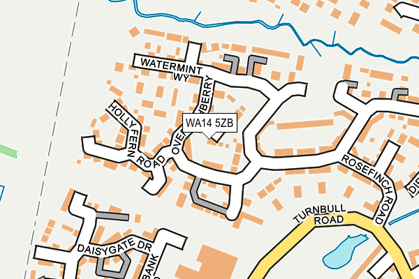 WA14 5ZB map - OS OpenMap – Local (Ordnance Survey) WA14 5ZB map - OS OpenMap – Local (Ordnance Survey)