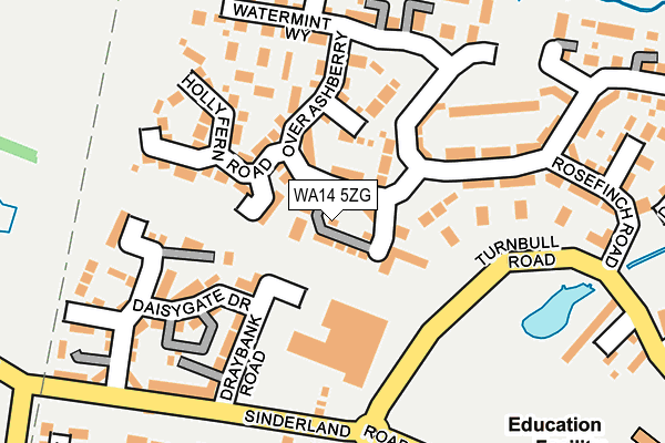 WA14 5ZG map - OS OpenMap – Local (Ordnance Survey) WA14 5ZG map - OS OpenMap – Local (Ordnance Survey)