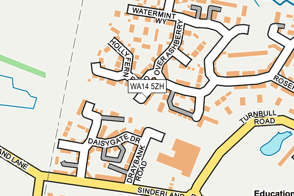WA14 5ZH map - OS OpenMap – Local (Ordnance Survey) WA14 5ZH map - OS OpenMap – Local (Ordnance Survey)